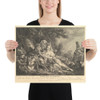 Vertumnus and Pomona - Augustin de Saint-Aubin - 1765 - Paper Poster Museum quality 7737809