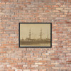 Republica, Brazil, from the Famous Ships series (N50) for Virginia Brights Cigarettes - Allen & Ginter - 1895 - Matte Paper Framed Poster Museum quality 7724335