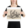 Four boys, a young satyr and a goat - Wenceslaus Hollar - 1647 - Paper Poster Museum quality 7741764