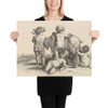 Four boys, a young satyr and a goat - Wenceslaus Hollar - 1647 - Paper Poster Museum quality 7741764