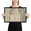 Design of a Perspective for a Stage Set with Courtyard and Triumphal Arch. - Ferdinando Galli Bibiena - 1657–1743 - Matte Paper Framed Poster Museum quality 7743804