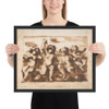 Four Putti on Clouds - Leonardo Scaglia - 1640–50 - Matte Paper Framed Poster Museum quality 7743962