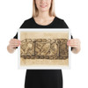 Design for an Object (Casket?) Decorated with Armorial Trophies and Foliage - Anonymous, French, 19th century - 19th century - Matte Paper Framed Poster Museum quality 7740309