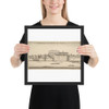 Palatium Regis prope Londinum, vulgo White-hall (Royal Palace of Whitehall, London) - Wenceslaus Hollar - ca. 1647 - Photo Paper Framed Poster Museum quality 7740217