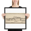 Palatium Regis prope Londinum, vulgo White-hall (Royal Palace of Whitehall, London) - Wenceslaus Hollar - ca. 1647 - Photo Paper Framed Poster Museum quality 7740217