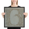 Design for an Ornamental Initial: B - Teodoro della Porta - 1567–1638 - Matte Paper Framed Poster Museum quality 7745208
