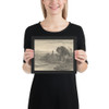 Landscape with Cottages and a Sheepcot - Anonymous, British, 19th century - 19th century - Photo Paper Framed Poster Museum quality 7747697