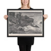 The Wreck of the "Atlantic" – Cast Up by the Sea (Harper's Weekly, Vol. XVII) - Winslow Homer - August 26, 1873 - Matte Paper Framed Poster Museum quality 7723366