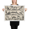 Blackwork Design for Goldsmithwork with a Hunter and a Fisherman - Mathais Beitler - 1612 - Matte Paper Framed Poster Museum quality 7748181