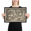 Roman remains at Tivoli - Wenceslaus Hollar - 1673 - Photo Paper Framed Poster Museum quality 7740990