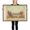 A Game of Cribbage or Boney's Last Shuffle - George Cruikshank - June 6, 1814 - Photo Paper Framed Poster Museum quality 7739657