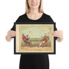 A Game of Cribbage or Boney's Last Shuffle - George Cruikshank - June 6, 1814 - Photo Paper Framed Poster Museum quality 7739657