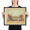 A Game of Cribbage or Boney's Last Shuffle - George Cruikshank - June 6, 1814 - Photo Paper Framed Poster Museum quality 7739657