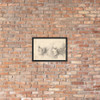 Three profile heads, one in outline only - Wenceslaus Hollar - 1644–52 - Matte Paper Framed Poster Museum quality 7741225
