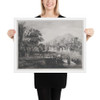 View of the Château de Sainte-Colombe in Dauphiné - Jean Jacques de Boissieu - 1800 - Matte Paper Framed Poster Museum quality 7745799