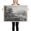 View of the Château de Sainte-Colombe in Dauphiné - Jean Jacques de Boissieu - 1800 - Matte Paper Framed Poster Museum quality 7745799