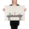 Long, Low Purple Lacquer Table with Objects - Anonymous, Chinese, 19th century - 19th century - Canvas Museum quality 7724496