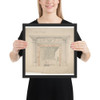 Design for an Adam-style Mantel, with a Marble Surround and Iron Firebox - Anonymous, British, late 18th–early 19th century - late 18th–early 19th century - Photo Paper Framed Poster Museum quality 7724411