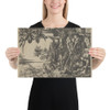 Copy of The Rich Man Transported to Hell, from The Parable of the Rich Man and Lazarus - Heinrich Aldegrever - after 1554 - Photo Paper Poster Museum quality 7740283
