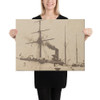 See Adler, Germany, from the Famous Ships series (N50) for Virginia Brights Cigarettes - Allen & Ginter - 1895 - Canvas Museum quality 7723950