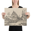 Large Walled Farm, plate 23 from Regiunculae et Villae Aliquot Ducatus Brabantiae - Claes Jansz. Visscher - ca. 1610 - Canvas Museum quality 7723562