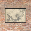 One Quarter of a Design for a Painted Ceiling on Recto. Verso, ornements. - Anonymous, Italian, Piedmontese, 18th century - 1700–1780 - Photo Paper Framed Poster Museum quality 7745601