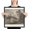 First View of the Environs of Antwerp (Premiere Vue des Environs d'Anvers) - Maria Fr. Ozanne - Matte Paper Framed Poster Museum quality 7723390