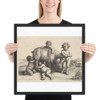Four boys, a young satyr, and a goat - Wenceslaus Hollar - 1647 - Matte Paper Framed Poster Museum quality 7741999
