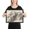 An Old Man and a Girl, after Hulsman - Wenceslaus Hollar - 1635 - Photo Paper Framed Poster Museum quality 7739362