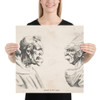 Two Grotesque Heads - Anonymous, Netherlandish, 17th century - 1640s - Photo Paper Poster Museum quality 7741517