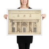 Elevation for a Portico of Doric Order - Anonymous, Italian, 18th or early 19th century - late 18th–early 19th century - Photo Paper Framed Poster Museum quality 7723410