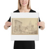 Monuments of Paris - Hubert Robert - 18th century - Canvas Museum quality 7742958