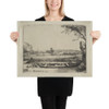 Canal with a Large Boat and a Bridge - Rembrandt (Rembrandt van Rijn) - 1650 - Paper Poster Museum quality 7747100