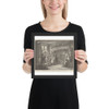 The Village School, from "Illustrated London News" - Alfred Rankley - August 9, 1856 - Matte Paper Framed Poster Museum quality 7739320