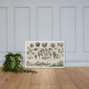 Horizontal Panel with a Row of Flowers Above a Frieze with Figures in a Landscape, from Livre Nouveau de Fleurs Tres-Util - Nicolas Cochin - 1645 - Matte Paper Framed Poster Museum quality 7725132