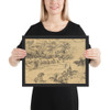 Two Landscapes - Rodolphe Bresdin - Matte Paper Framed Poster Museum quality 7744109