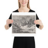 Washerwomen - Jean Jacques de Boissieu - 1773 - Paper Poster Museum quality 7745842