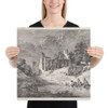 Washerwomen - Jean Jacques de Boissieu - 1773 - Paper Poster Museum quality 7745842