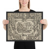 Judith and maidservant with the head of Holofernes, set within an elaborate frame - Battista Angolo del Moro - ca. 1540–80 - Matte Paper Framed Poster Museum quality 7741526