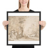 Scene with Apollo? Orpheus? - Anonymous, Italian, Roman-Bolognese, 17th century - 17th century - Photo Paper Framed Poster Museum quality 7746147