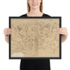Design for a Coffer - Anonymous, Italian, 19th century - 19th century - Matte Paper Framed Poster Museum quality 7739335