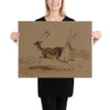 Two Stags Running - Sir Edwin Henry Landseer - 1820–73 - Paper Poster Museum quality 7742889