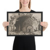 Barrel Vault with Coffering from the series Roman Ruins and Buildings - Johannes van Doetecum I - 1562 - Photo Paper Framed Poster Museum quality 7739454