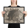 Barrel Vault with Coffering from the series Roman Ruins and Buildings - Johannes van Doetecum I - 1562 - Photo Paper Framed Poster Museum quality 7739454