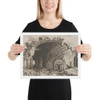 Barrel Vault with Coffering from the series Roman Ruins and Buildings - Johannes van Doetecum I - 1562 - Photo Paper Framed Poster Museum quality 7739454
