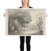 Wooded Landscape with Two Country Carts and Figures - Thomas Gainsborough - August 1, 1797 - Matte Paper Framed Poster Museum quality 7742430