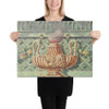 Ornamental Panel with Flaming Lamp and Floral Swags - Anonymous, French, 19th century - 19th century - Canvas Museum quality 7740318