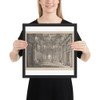 Interior of the Palazzo Spinola, Genoa - Louis Jean Desprez - 18th century - Matte Paper Framed Poster Museum quality 7739472