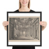 Interior of the Palazzo Spinola, Genoa - Louis Jean Desprez - 18th century - Matte Paper Framed Poster Museum quality 7739472
