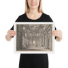 Interior of the Palazzo Spinola, Genoa - Louis Jean Desprez - 18th century - Matte Paper Framed Poster Museum quality 7739472